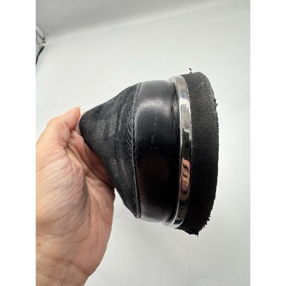 Ron White Naverina Tartan Slip-On Sneaker In Onyx Black Gray Womens US 7.5 Eu 38 - Picture 8 of 11